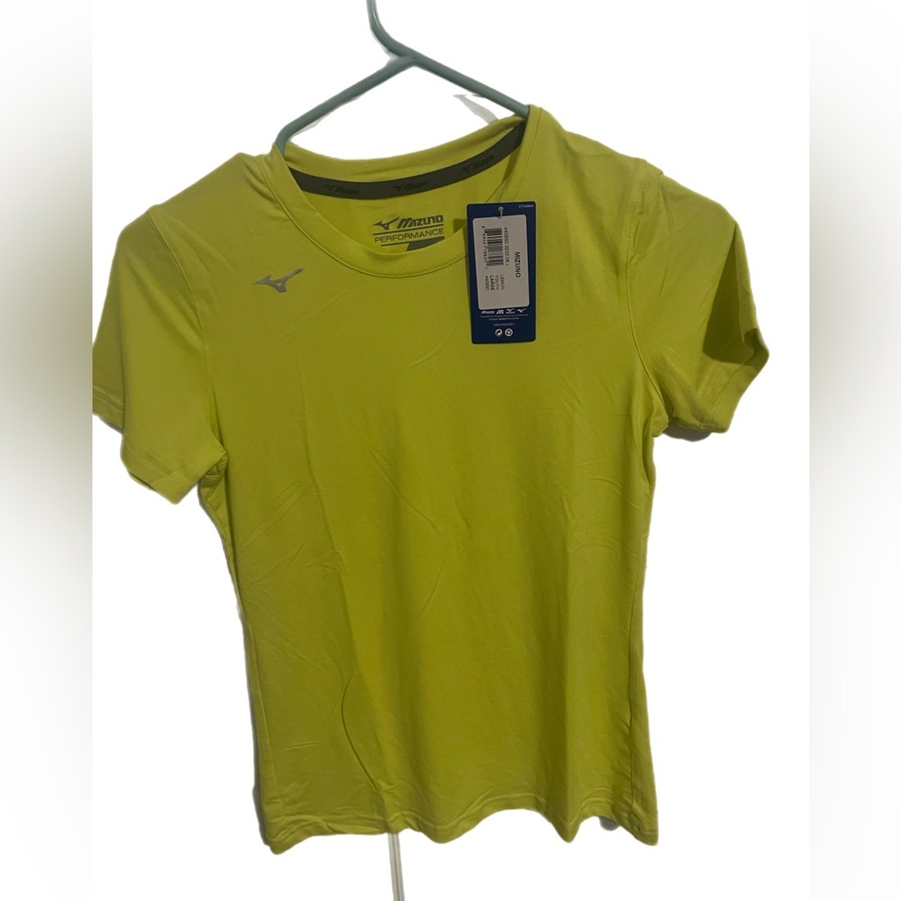 Mizuno Women's Neon Yellow Short Sleeve Tee